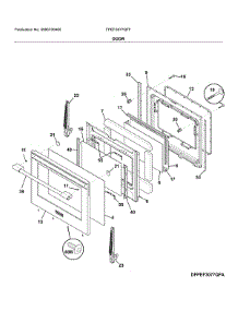 Door parts for Frigidaire Range FPEF3077QFF from AppliancePartsPros.com
