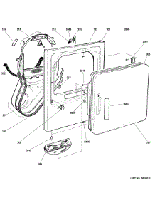 Front Panel & Door parts for Ge Dryer GTDP280GD1WW from AppliancePartsPros.com