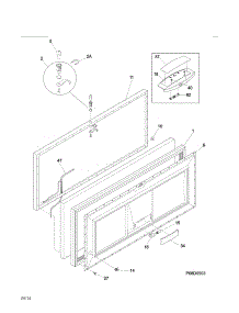 Door parts for Kenmore Freestanding Freezer 253.16582106 (25316582106, 253 16582106) from AppliancePartsPros.com
