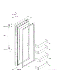 Fresh Food Door parts for Ge Refrigerator PSB42YSKCSS from AppliancePartsPros.com