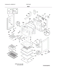 Body parts for Frigidaire Range FGEF3030PBC from AppliancePartsPros.com