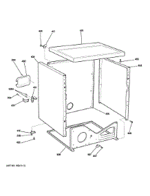 Upper Cabinet parts for Ge Dryer DDC4400T4WH from AppliancePartsPros.com