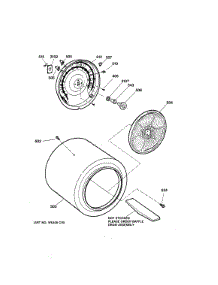 Drum parts for Ge Dryer DDC4400T4WH from AppliancePartsPros.com
