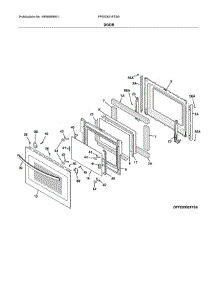 Door parts for Frigidaire Range FFES3016TSA from AppliancePartsPros.com