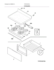Top / Drawer parts for Frigidaire Range FFEF3052TDA from AppliancePartsPros.com