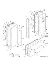 Doors parts for Ge Refrigerator ZIPP360NHCSS from AppliancePartsPros.com