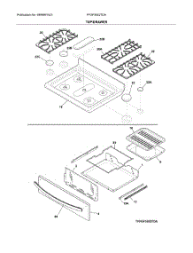 Top / Drawer parts for Frigidaire Range FFGF3052TDA from AppliancePartsPros.com