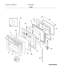 Door parts for Frigidaire Range FGEF3058RFC from AppliancePartsPros.com