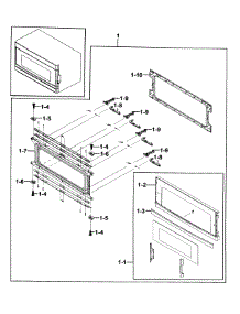 Door parts for Kenmore Microwave 401.88523211 (40188523211, 401 88523211) from AppliancePartsPros.com