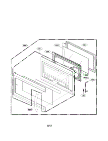 Door Parts parts for Kenmore Microwave 721.87583610 (72187583610, 721 87583610) from AppliancePartsPros.com