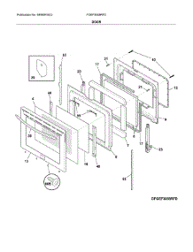 Door parts for Frigidaire Range FGEF3058RFD from AppliancePartsPros.com
