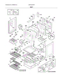 Body parts for Frigidaire Range LGEF3043KFR from AppliancePartsPros.com