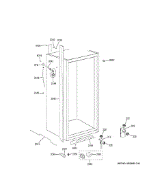 Cabinet (2) parts for Ge Freestanding Freezer ZIFP360NHBLH from AppliancePartsPros.com