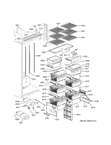 Shelves & Drawers parts for Ge Freestanding Freezer ZIFP360NHBLH from AppliancePartsPros.com