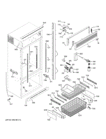 Cabinet (2) parts for Ge Refrigerator ZICP360NHDRH from AppliancePartsPros.com