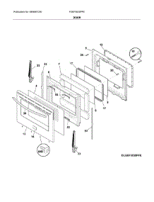 Door parts for Frigidaire Range FGEF3030PFE from AppliancePartsPros.com