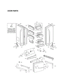 Door Parts parts for Lg Refrigerator LFX31925ST/03 from AppliancePartsPros.com