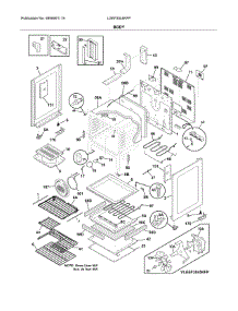 Body parts for Frigidaire Range LGEF3045KFP from AppliancePartsPros.com
