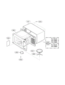 Oven Cavity Parts parts for Kenmore Microwave 721.79209900 (72179209900, 721 79209900) from AppliancePartsPros.com