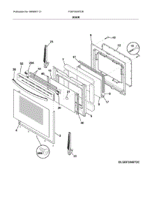 Door parts for Frigidaire Range FGEF3059TDB from AppliancePartsPros.com