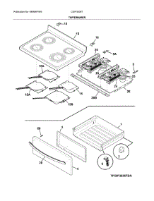 Top / Drawer parts for Frigidaire Range CGIF3036TFA from AppliancePartsPros.com