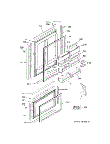 Doors parts for Ge Refrigerator ZIC360NHDRH from AppliancePartsPros.com