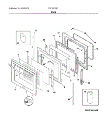 Door parts for Frigidaire Range FGIF3061NFF from AppliancePartsPros.com