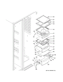 Fresh Food Shelves parts for Ge Refrigerator GSHS9NGYBCSS from AppliancePartsPros.com