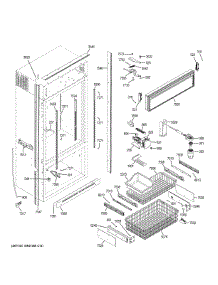 Cabinet (2) parts for Ge Refrigerator ZIC360NHDLH from AppliancePartsPros.com