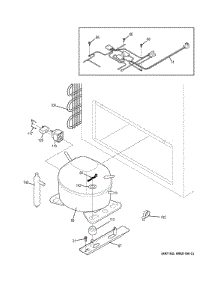 Machine Compartment parts for Ge Freestanding Freezer FCM16DJBWW from AppliancePartsPros.com