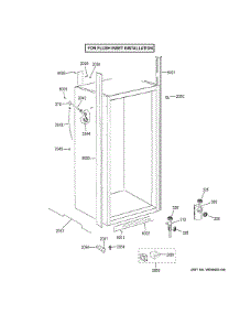 Cabinet (2) - Flush Inset parts for Ge Freestanding Freezer ZIF360NHBLH from AppliancePartsPros.com