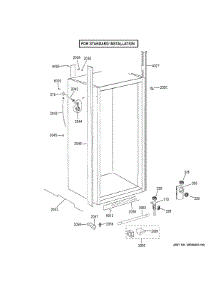 Cabinet (2) - Standard parts for Ge Freestanding Freezer ZIF360NHBLH from AppliancePartsPros.com