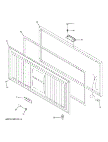 Door parts for Ge Freestanding Freezer FCM22DHBWW from AppliancePartsPros.com