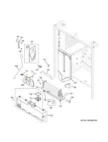 Fresh Food Section parts for Ge Refrigerator PWE23KELBDS from AppliancePartsPros.com
