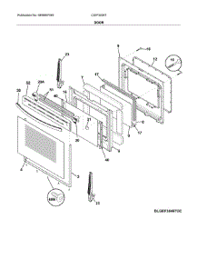 Door parts for Frigidaire Range CGIF3036TDA from AppliancePartsPros.com