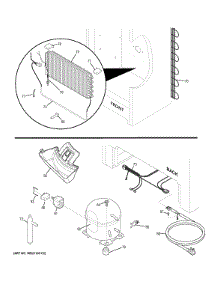 Machine Compartment parts for Ge Freestanding Freezer FUF17DHRBWW from AppliancePartsPros.com