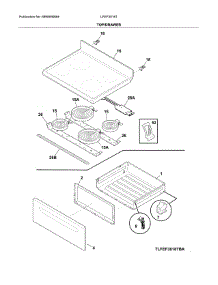 Top / Drawer parts for Frigidaire Range LFEF3018TWC from AppliancePartsPros.com