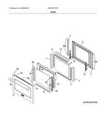Door parts for Frigidaire Range CPEH3077RFF from AppliancePartsPros.com