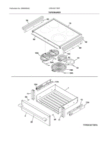 Top / Drawer parts for Frigidaire Range CPEH3077RFF from AppliancePartsPros.com