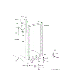 Cabinet (2) parts for Ge Freestanding Freezer ZIF360NHALH from AppliancePartsPros.com