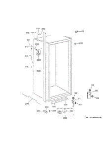 Cabinet (2) parts for Ge Freestanding Freezer ZIFP360NHALH from AppliancePartsPros.com