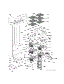 Shelves & Drawers parts for Ge Freestanding Freezer ZIFP360NHALH from AppliancePartsPros.com