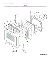 Door parts for Frigidaire Range FGEF3036TDB from AppliancePartsPros.com
