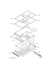 Fresh Food Shelves parts for Ge Refrigerator GFE24JMKBFES from AppliancePartsPros.com