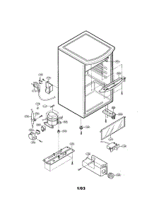 Evaporator / Drier / Comp. Base parts for Lg Refrigerator GR-151CN from AppliancePartsPros.com
