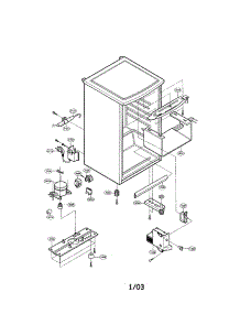 Evaporator / Comp. Base / Drier parts for Lg Refrigerator GR-131CN from AppliancePartsPros.com