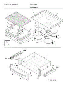 Top / Drawer parts for Frigidaire Range CGIS3065PFH from AppliancePartsPros.com