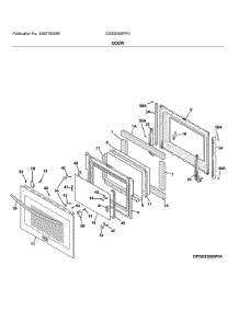 Door parts for Frigidaire Range CGIS3065PFH from AppliancePartsPros.com