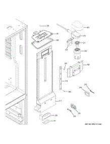 Fresh Food Section parts for Ge Refrigerator GYE18JMLAFES from AppliancePartsPros.com