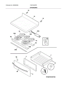 Top / Drawer parts for Frigidaire Range FGEF3035RFE from AppliancePartsPros.com